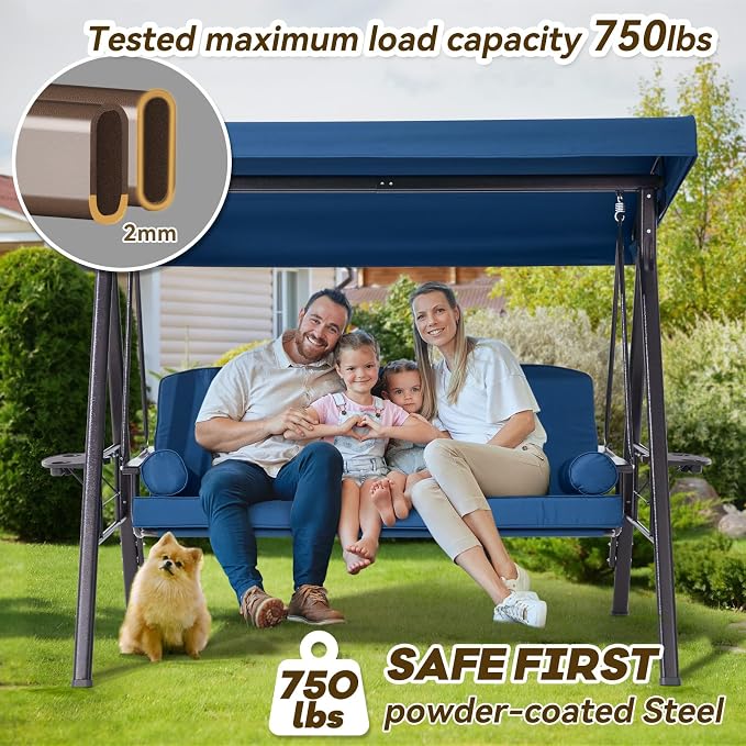3 in 1 Outdoor Porch Swing - Image 4