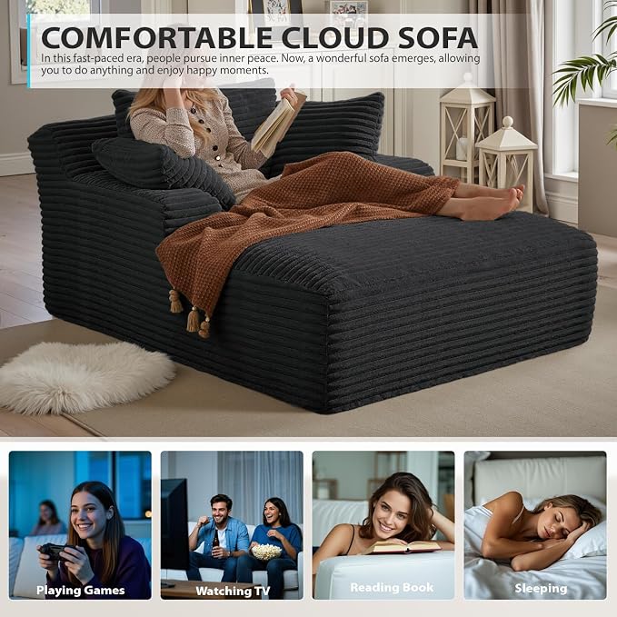 50 Inches Chaise Lounge Indoor, Oversized Chaise Lounge Chair - Image 7