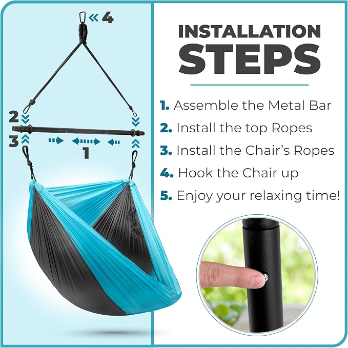Sorbus Hanging Hammock Chair - Image 6