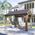 Aoxun 10' x 12' Outdoor Wood Gazebo by Aoxun