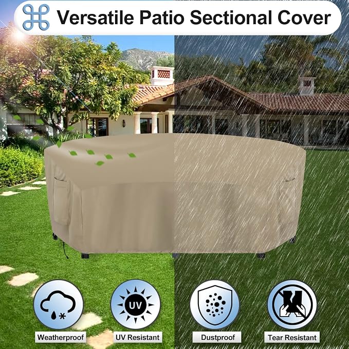 OutdoorLines Waterproof Curved Outdoor Sectional Cover - Image 4