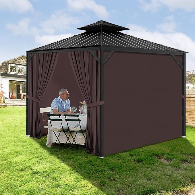 Gazebo Privacy Curtains 10' x 10' - Image 6