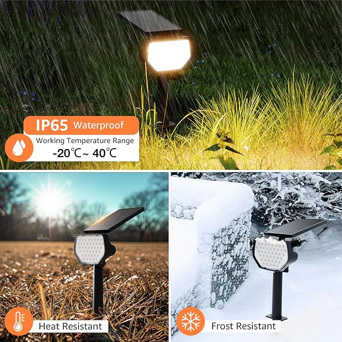Lepro Solar Decorative Spot Lights 4 Pack, Warm White Accent Lights - Image 4