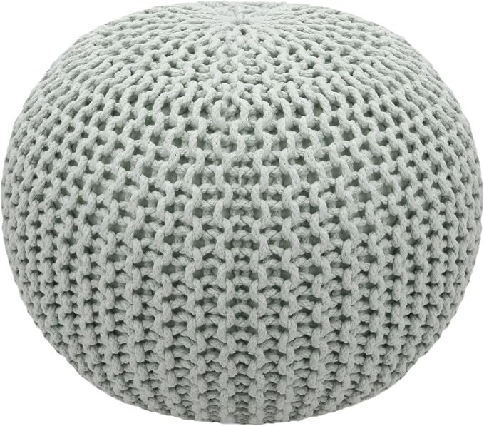 COTTON CRAFT Round Pouf Ottoman by COTTONCRAFT