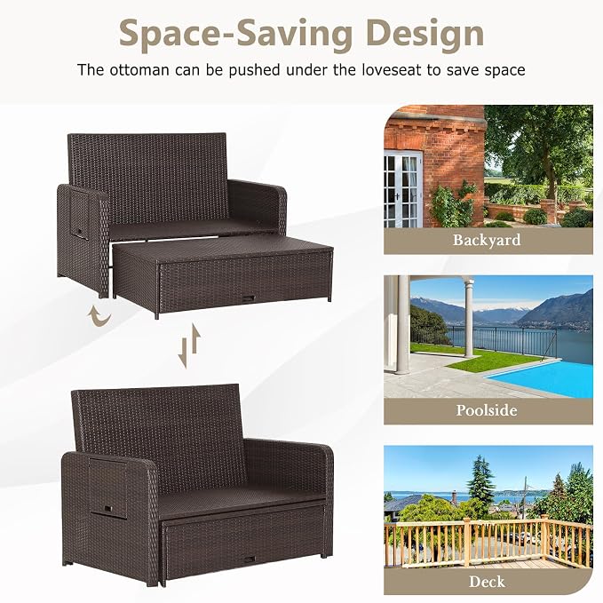 RELAX4LIFE Wicker Patio Outdoor Daybed - Image 8