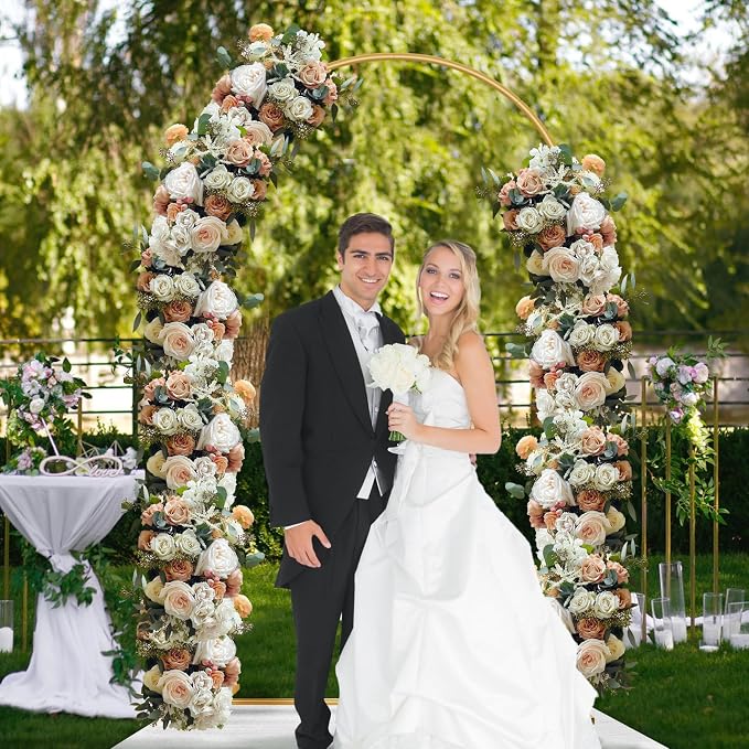 Metal Arch Backdrop Stand 7.2FT Gold Wedding Balloon Arched Backdrop Stand - Image 2