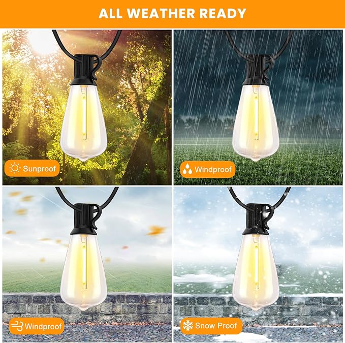 200FT Solar String Lights Outdoor Waterproof, Solar Patio Lights - Image 4
