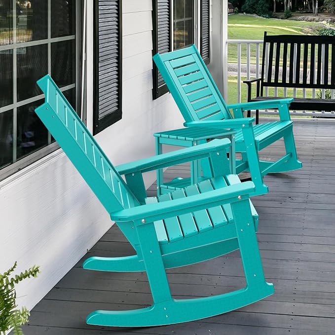 GREENVINES Outdoor Rocking Chair Set | 3-Piece | 2 Rocking Chairs - Image 6