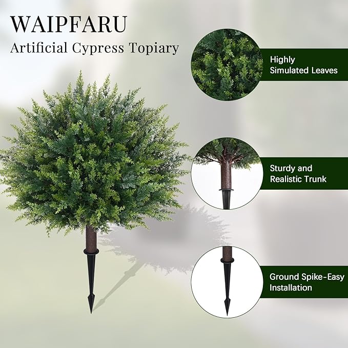 Waipfaru Artificial Plants Outdoor, UV-Resistant Fake Plants Fake Bushes Shrubs - Image 4
