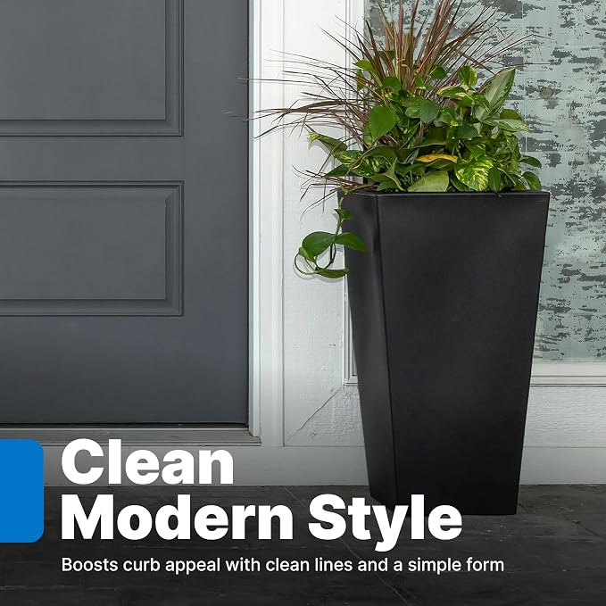 Step2 Tremont Tall Square Tapered Planter, Large Planters - Image 2