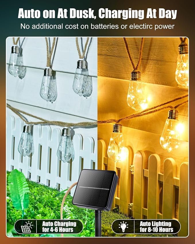 Brightown 30FT Solar String Lights Outdoor - Image 5