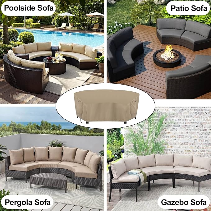 OutdoorLines Waterproof Curved Outdoor Sectional Cover - Image 8