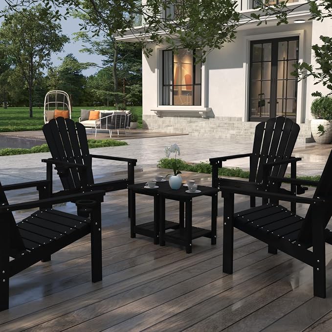 Adirondack Outdoor Side Table, 2-Tier Sturdy Patio End Table Weather Resistant - Image 7