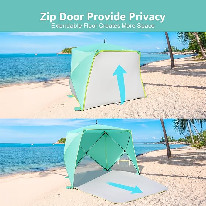 Old Bahama Bay Pop Up Beach Tent, Portable Shade Sun Shelter UPF50+ UV - Image 6