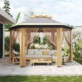 13' x 13' Pop-Up Gazebo, Hexagonal Canopy Shelter by PhoenixCrest