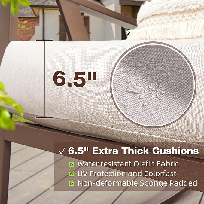Outdoor Patio Rocking Chair, Porch Bistro Balcony Rocker Chair - Image 4