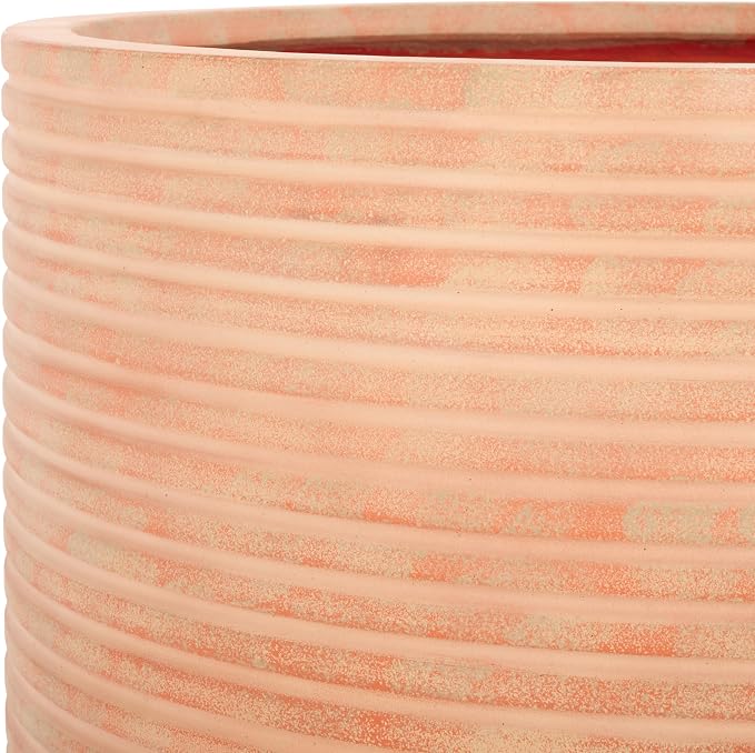 SAFAVIEH Outdoor Collection Nardo Terracotta Cement Ficonstone Planter Pot - Image 7