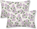 Purple Pink Pillow Covers 12x20 Inch 2 Pcs Green Hydrangea Flower Decor Throw by DAFENA