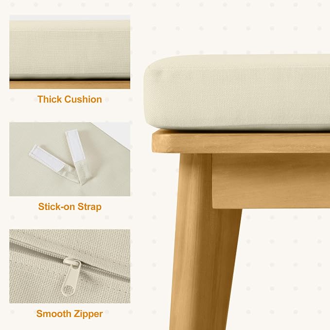 Wisteria Lane Acacia Outdoor Bench - Image 3