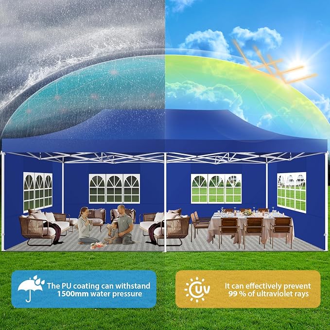 COBIZI Pop up Canopy Tent 13x26 Heavy Duty Gazebo - Image 5