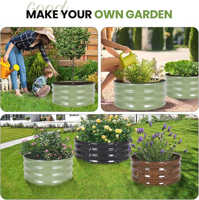 G GOOD GAIN Round Raised Garden Bed - Image 7