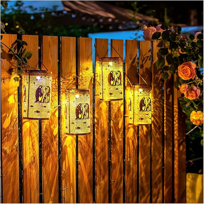 Penguin Solar Lanterns Outdoor Waterproof Hanging Solar Lights Penguin Gifts - Image 7