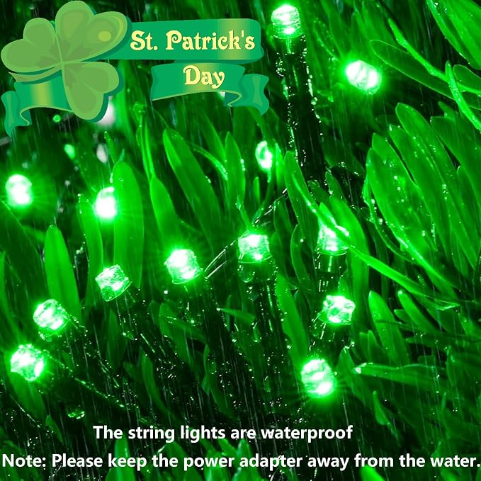 Joomer St. Patrick's Day Green String Lights - 66FT 200LED RGB String Lights - Image 2