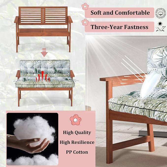 2-3 Seat Swing Replacement Cushion, Outdoor Bench Cushions - Image 5