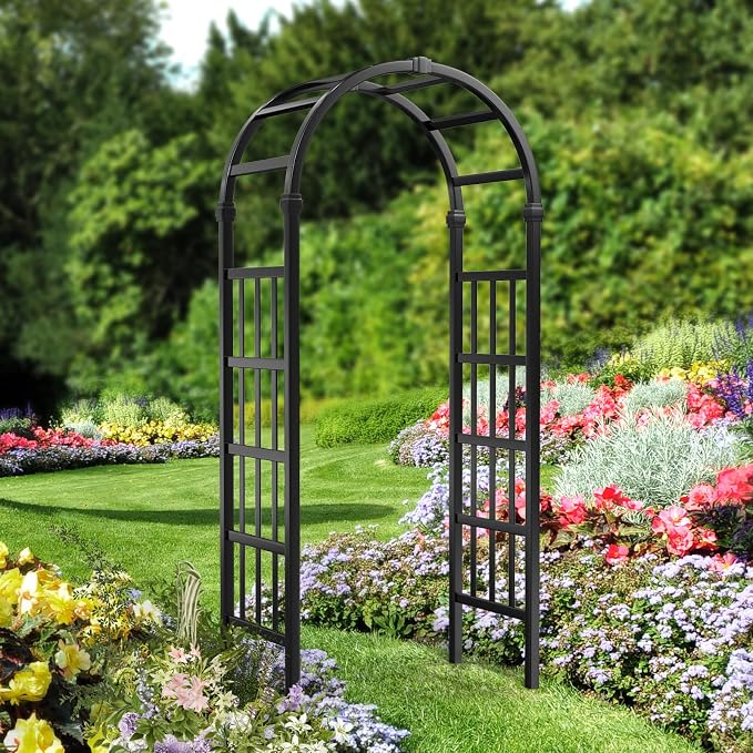 VINGLI Vinyl Garden Arbor, PVC Wedding Arch by VINGLI