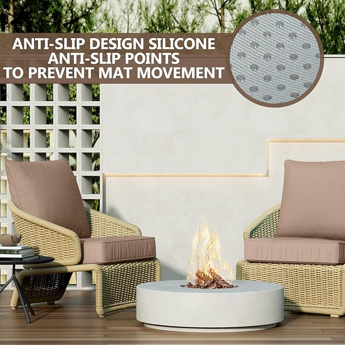 22" x 22" x 6" Outdoor Deep Seat Cushions Set - Image 6