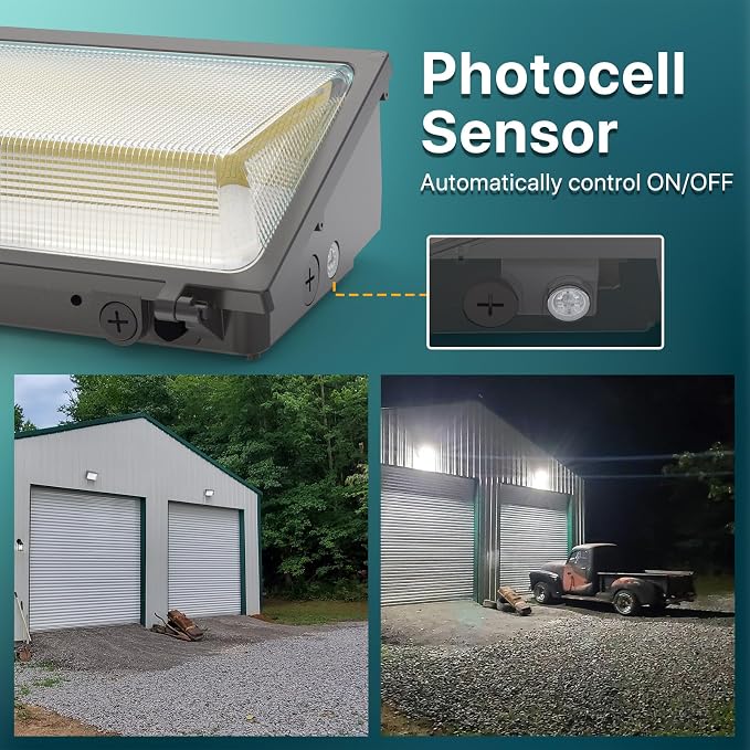 Glass Lens Wall Pack: 120W Outdoor LED Wall Lights 4Packs - Image 5