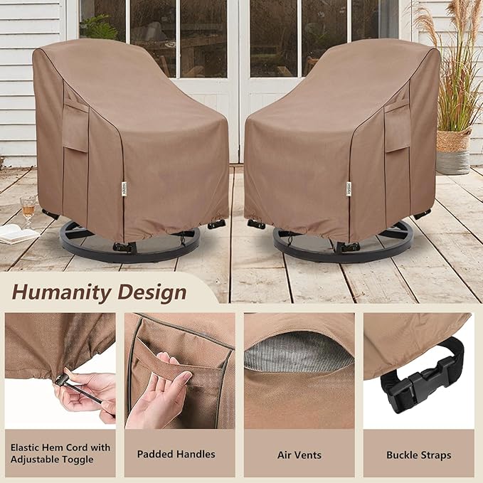 Patio Chair Covers for Outdoor Furniture Waterproof, Heavy Duty Waterproof - Image 3