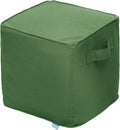 QILLOWAY Indoor/Outdoor Inflatable Stool, Ottoman Pouf Cube 16", All Weather by QILLOWAY