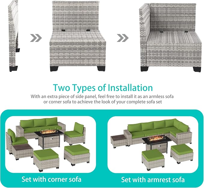 9-Piece Outdoor Patio Furniture Set - Image 2