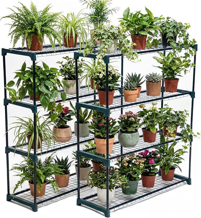 Panana 4 Tier Garden Greenhouse Steel Staging Shelving Plant Stand Garden - Image 7