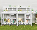 SERWALL Outdoor Potting Bench 2-Piece Set, Rot-Resistant HDPE Potting Table by SERWALL