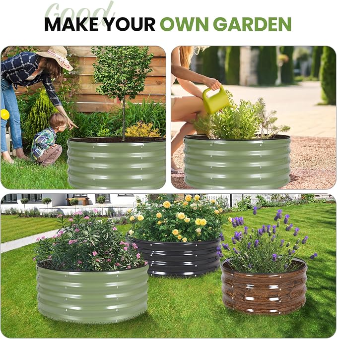 G GOOD GAIN Round Raised Garden Bed - Image 6