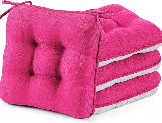 BETU Chair Cushions for Dining Chairs Set of 4, 3.5" Thick Kitchen Table Chair by BETU