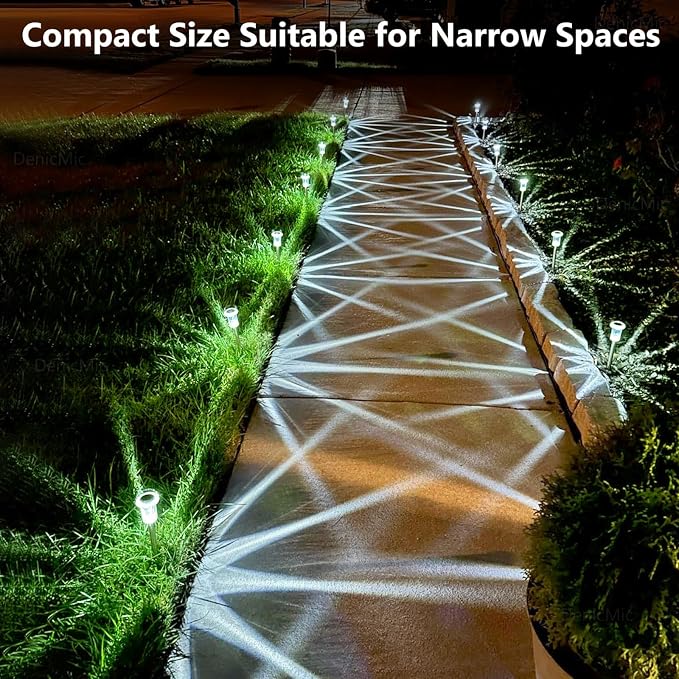 DenicMic Solar Lights Outdoor 15 Pack Waterproof 6000K Cold White LED Stainless - Image 7