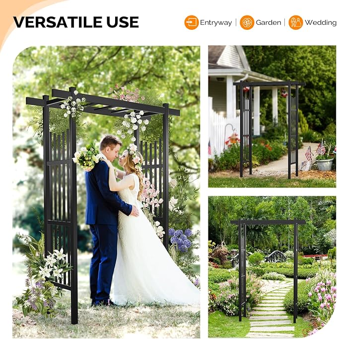 VINGLI Garden Arbor, PVC Wedding Arch - Image 7