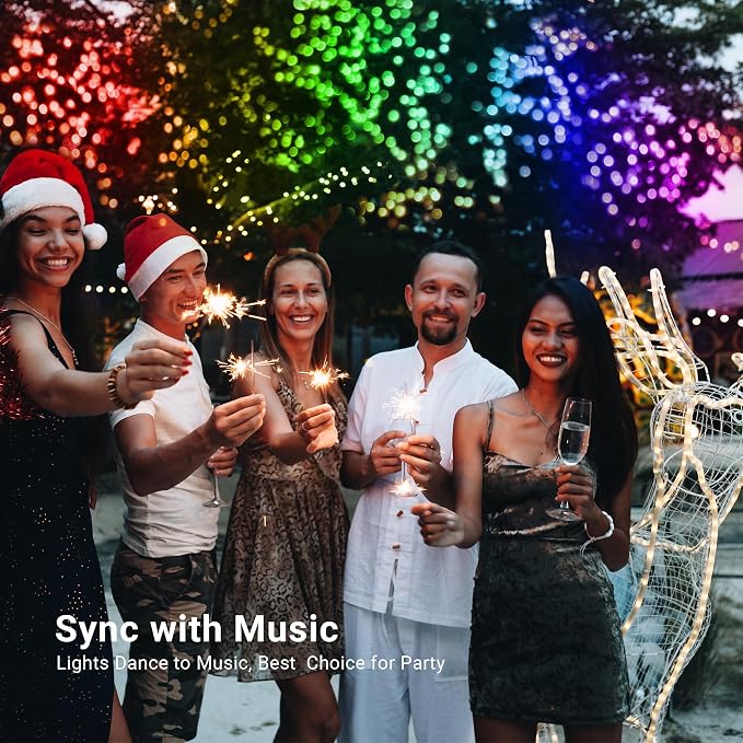 Brizled Color Changing String Lights 98FT 300 LED RGB Christmas Lights Dimmable - Image 4