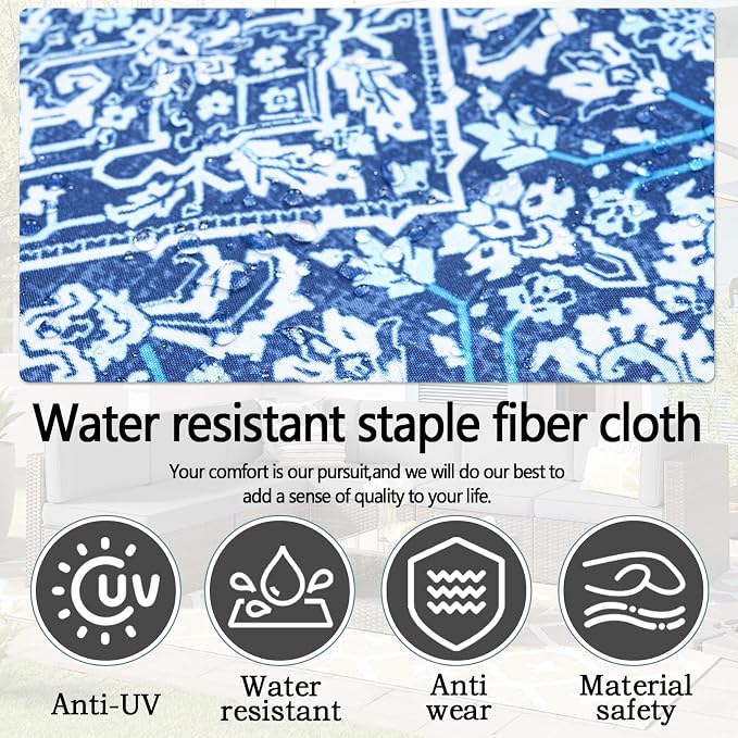 14Pcs Outdoor Cushion Covers Replacement Washable Waterproof UV w/Zipper - Image 4