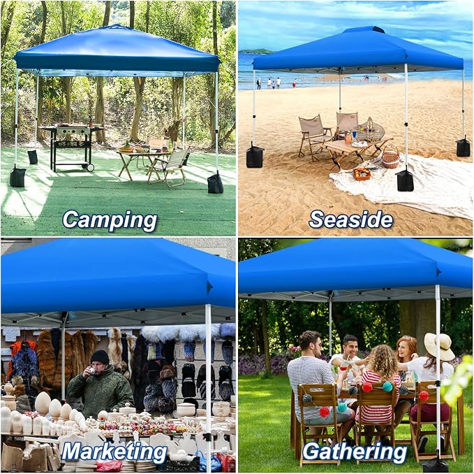 WEIZE Pop up Canopy Tent 10x10ft, 1-Button Push Setup, Instant Portable Shelter - Image 9
