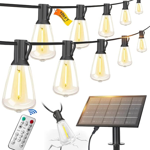 100FT Solar String Lights Outdoor Waterproof by Belllights