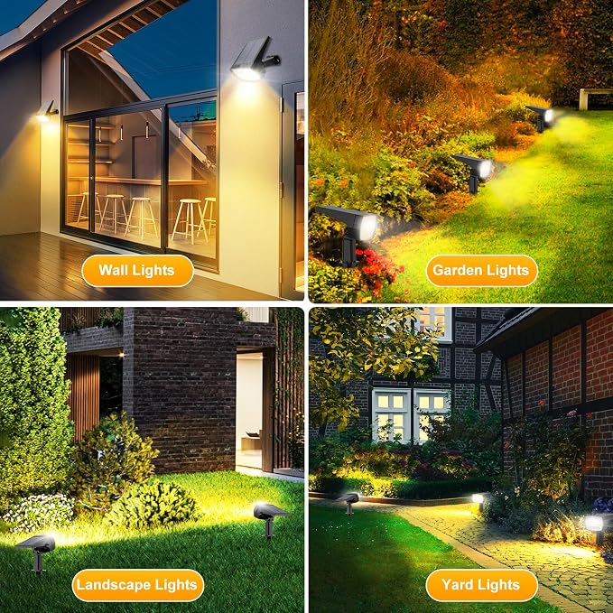 Fabrito 72 LEDs Solar Spot Lights Outdoor Waterproof, 3 Modes Landscape - Image 5