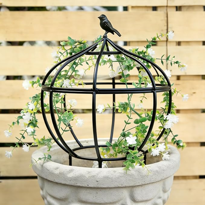 Sturdy Metal Garden Obelisk Trellis by aboxoo