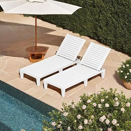 YITAHOME Patio Chaise Lounge Set of 4, Adjustable Outdoor Chaise Lounge - Image 6