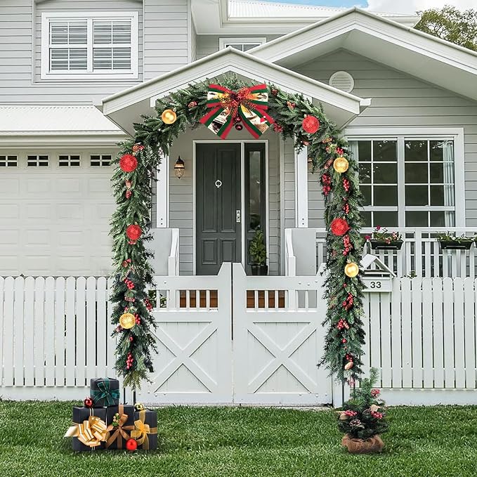 Garden Arch, Outdoor Flower Garden Arch Trellis, Sturdy Steel Arbor - Image 2