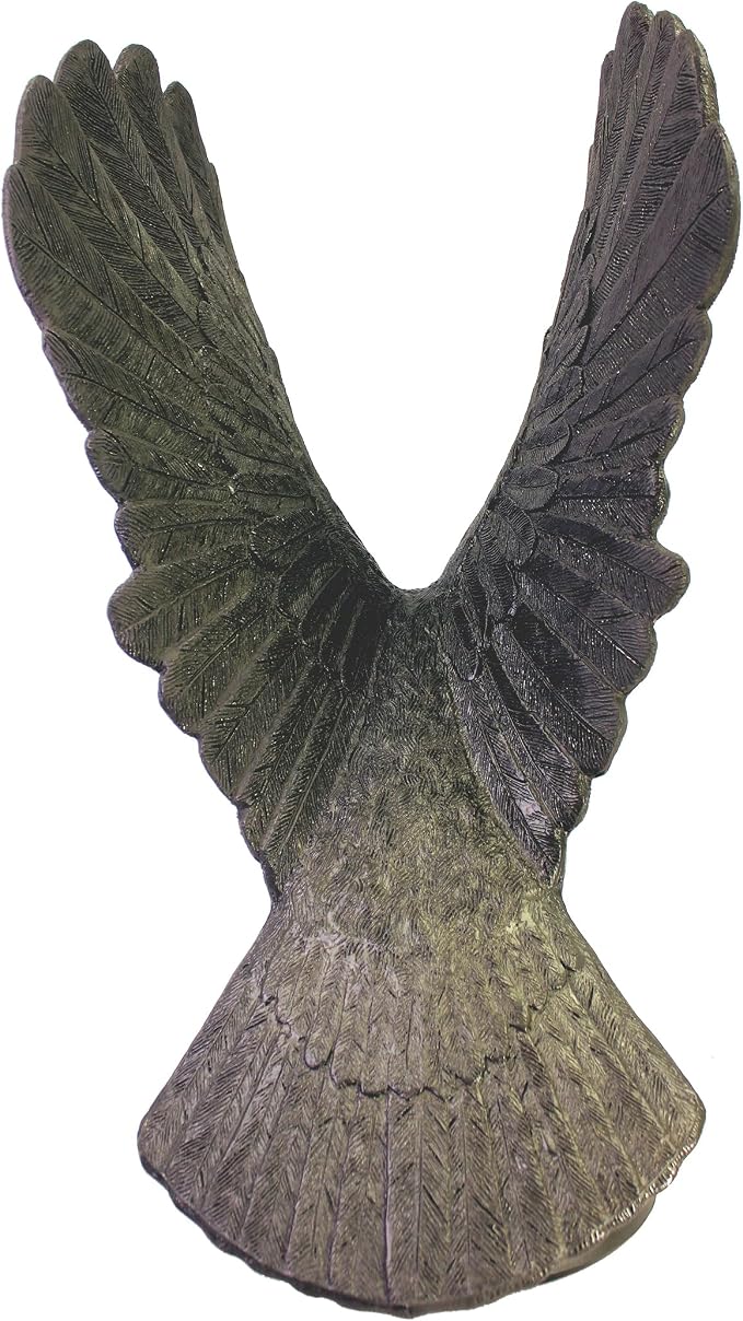 EMSCO Group Freedom Eagle Statue 32in Outdoor Garden Decor, Natural Bronze - Image 2
