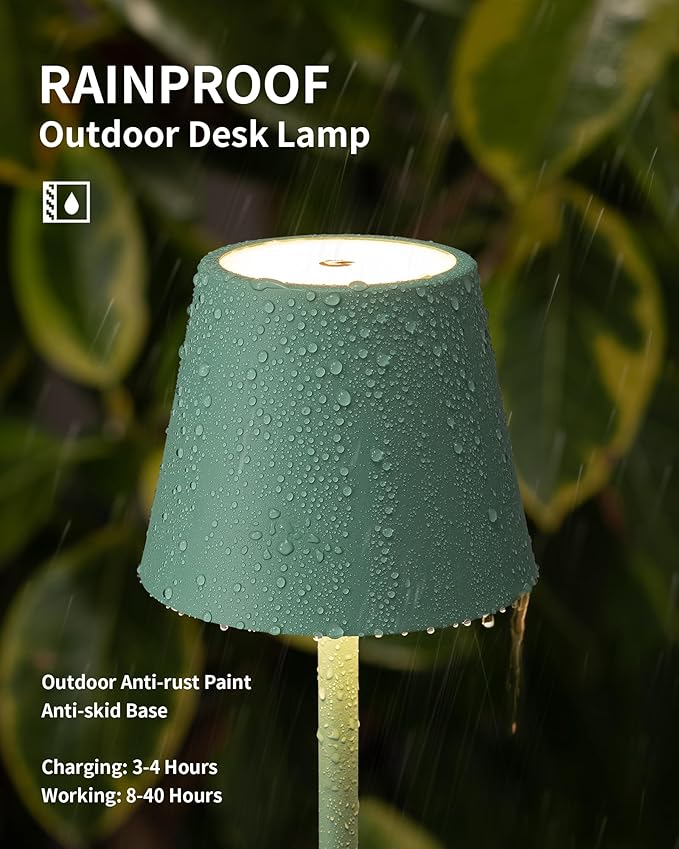 KDG 2 Pack Cordless Table Lamp, Portable LED Desk Lamp, 4000mAh Battery Operated - Image 3